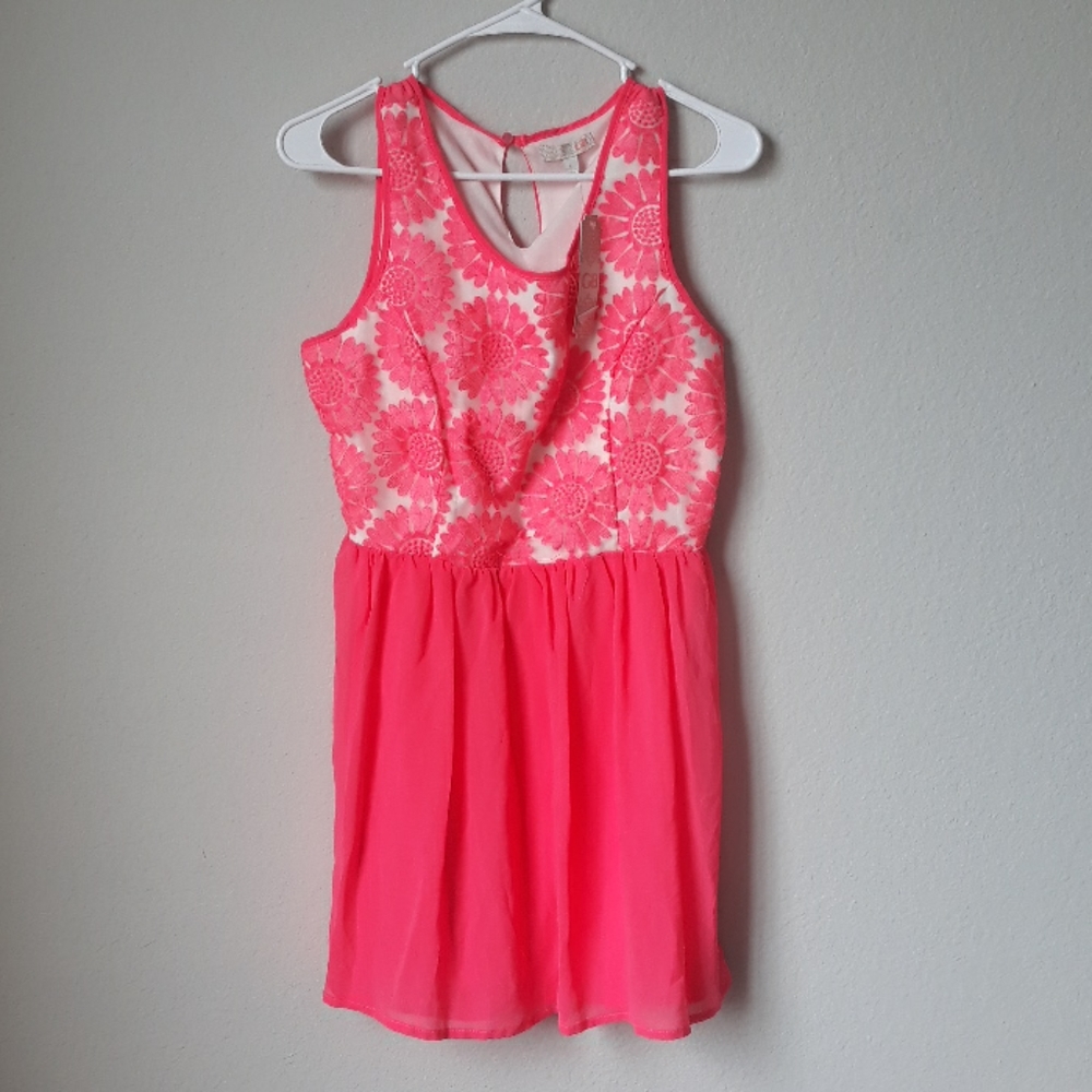 pink GB girls floral design dress . - Picture 3 of 4